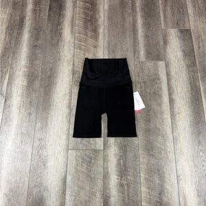 Isabel Maternity Black Ribbed Shorts
